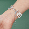 DICOSMETIC 8Pcs 8 Styles Tibetan Style Alloy Lobster Claw Claps AJEW-DC0001-25-5