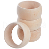 Unfinished Wood Plain Bangle for Women BJEW-WH0018-18-1