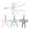 Alloy Glass Chip Pendant Decoration HJEW-FZ00039-3