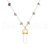 Natural Stone Pendant Necklaces GB8427-2-1