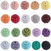 SUNNYCLUE 40Pcs 20 Colors Organic Wool Fabric Beads FIND-SC0009-18-1