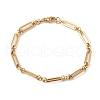 Ion Plating(IP) 304 Stainless Steel Figaro Chain Bracelet for Women BJEW-G669-21G-1