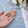 24Pcs 2 Styles Natural Freshwater Shell Beads SHEL-HS0001-05-3