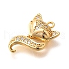 Brass Micro Pave Cubic Zirconia Pendants KK-K294-22G-2