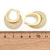 Brass Clear Cubic Zirconia Hoop Earrings EJEW-R025-36G-3