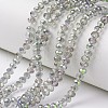 Electroplate Transparent Glass Beads Strands EGLA-A034-T1mm-S01-1