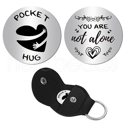 CREATCABIN Pocket Hug Token Long Distance Relationship Keepsake Keychain Making Kit DIY-CN0002-67H-1