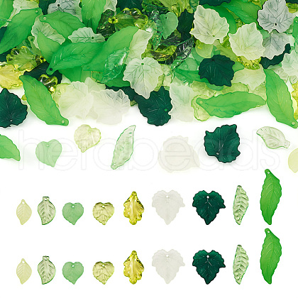 Craftdady 270Pcs 9 Style Transparent Acrylic Pendants TACR-CD0001-02-1
