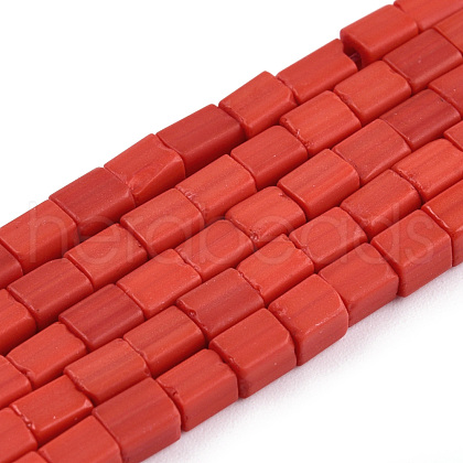 Opaque Spray Painted Glass Bead Strands GLAA-N047-08-A04-1