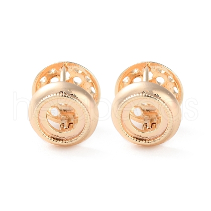 Rack Plating Flat Round Brass Hoop Earrings EJEW-S241-02G-1