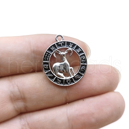 Constellation Themes Alloy Rhinestone Pendants PW-WG6B97D-09-1