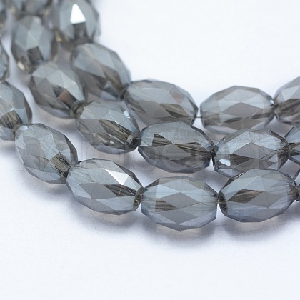 Electroplate Glass Beads EGLA-G023-S-PL01-1