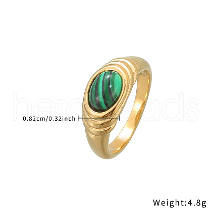 Synthetic Turquoise Oval Finger Ring ZM2991-2-1
