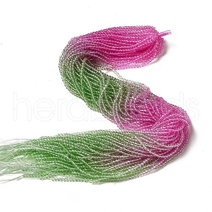 Transparent Gradient Color Glass Beads Strands X1-GLAA-H021-01B-01-1