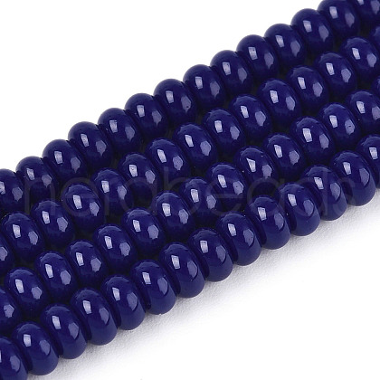 Opaque Spray Painted Glass Beads GLAA-ZX008-4mm-18P-1