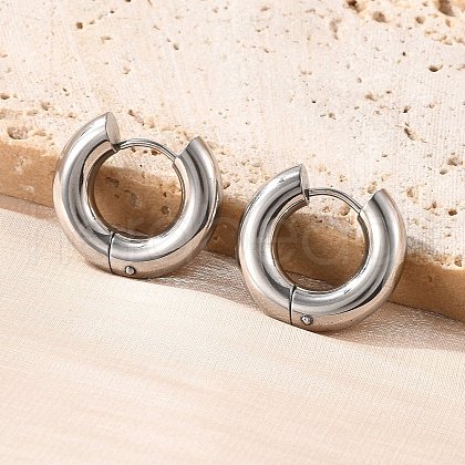 201 Stainless Steel Hoop Earrings EJEW-P304-13B-P-1