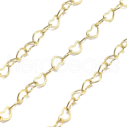 Brass Heart Link Chains CHC-G024-01G-1