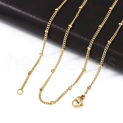 304 Stainless Steel Chain Necklaces MAK-L015-40G-1