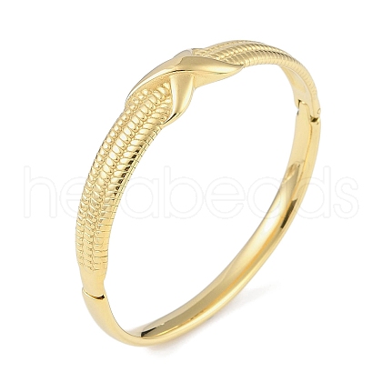 304 Stainless Steel X Hinged Bangles for Women BJEW-C071-12G-1