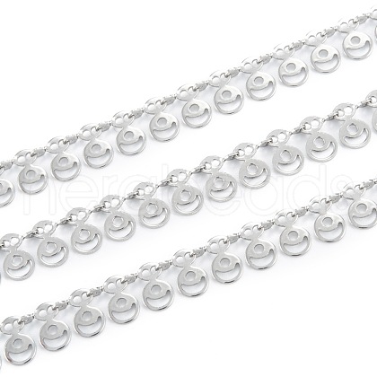 Tarnish Resistant Handmade 304 Stainless Steel Link Chains CHS-M004-08P-1