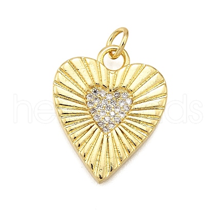 Brass Micro Pave Cubic Zirconia Pendants KK-K401-08D-G-1