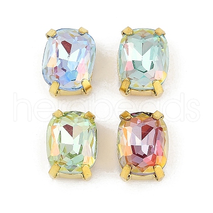 Brass Glass Rhinestone Sew on Rhinestones RGLA-U001-07G-01-1