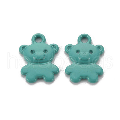 Spray Painted Alloy Charms PALLOY-Q433-034C-RS-1