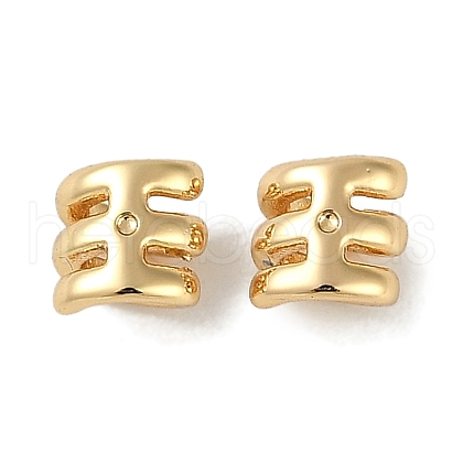Brass Micro Pave Cubic Zirconia Beads KK-P283-12G-1