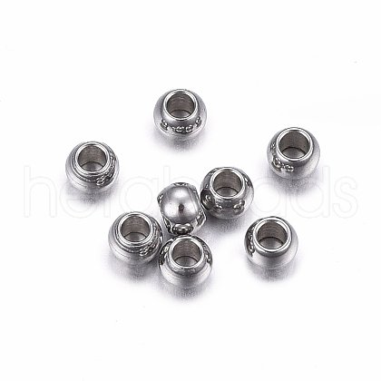 202 Stainless Steel Beads STAS-H467-07P-1