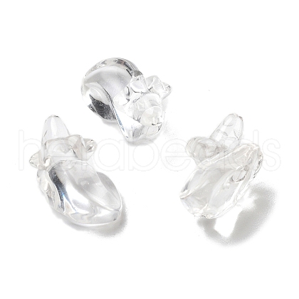 Natural Quartz Crystal Carved Half Hole Beads G-K367-02D-1