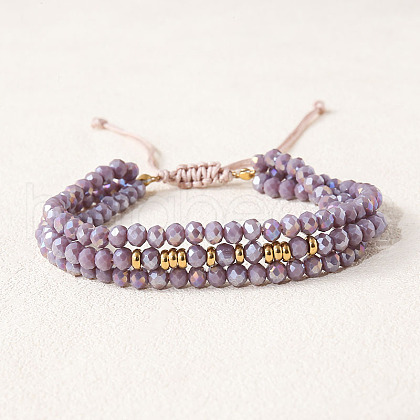 Bohemian Style Glass Beaded Braided Bead Bracelets IT8808-9-1