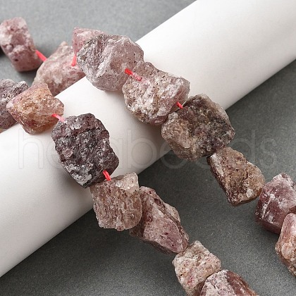 Natural Strawberry Quartz Beads Strands G-S386-C13-1