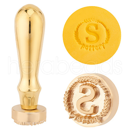 Golden Plated Brass Stamps DIY-WH0349-161D-1