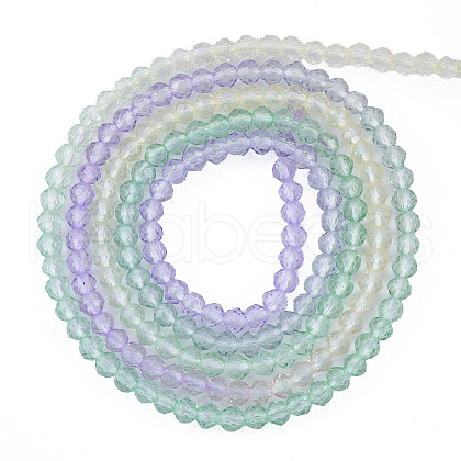 Transparent Glass Beads Strands GLAA-N041-009-12-1