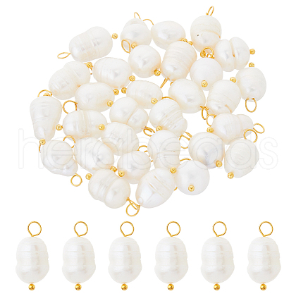 30Pcs Natural Cultured Freshwater Pearl Pendants PALLOY-HS00002-1