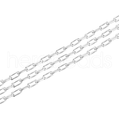 925 Sterling Silver Paperclip Chains STER-WH0011-07S-1