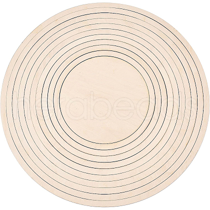 Unfinished Basswood Round Shapes Set DIY-WH0292-49-1