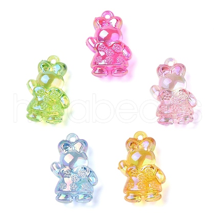Electroplate Transparent UV Plating Acrylic Pendants OACR-I014-27-1