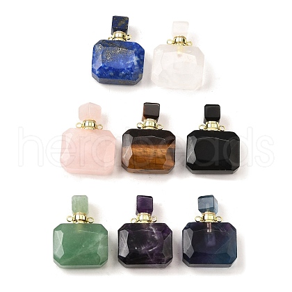 Gemstone Perfume Bottle Pendants G-L623-11G-1