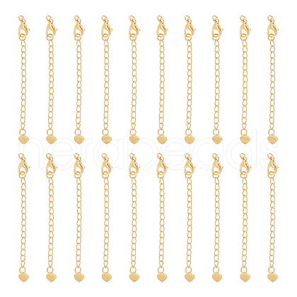 Unicraftale 20Pcs 304 Stainless Steel Chain Extender STAS-UN0060-87G-1
