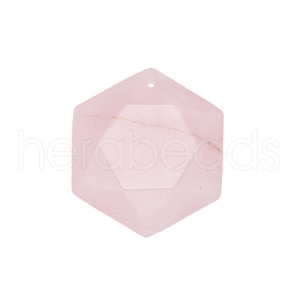 Natural Rose Quartz Pendants PW-WGA93CD-08-1