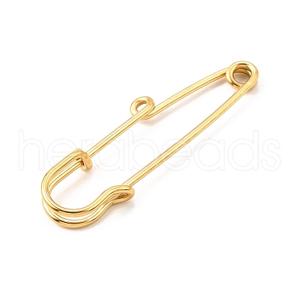 Ion Plating(IP) 304 Stainless Steel Safety Pins Brooch Findings STAS-K252-05A-G-01-1