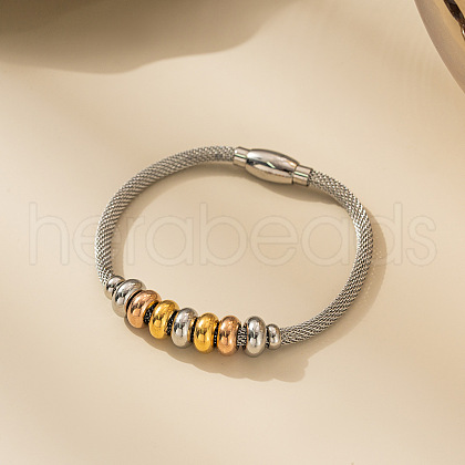 304 Stainless Steel Beads Bracelets FS-WG89CD2-01-1