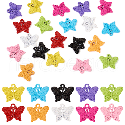  20Pcs 10 Colors Baking Painted Alloy Pendants FIND-TA0002-82-1