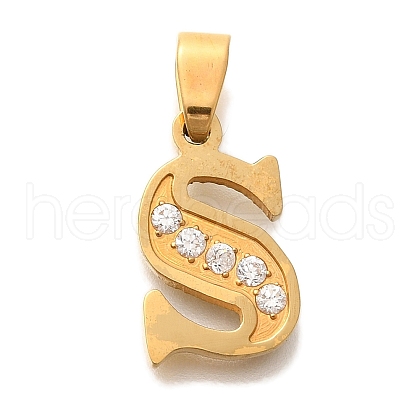 Ion Plating(IP) 304 Stainless Steel Rhinestone Pendants STAS-U035-01G-S-1