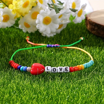 Bohemian Style Glass Seed Braided Bead Bracelets MT0087-1