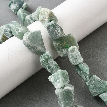 Natural Green Aventurine Gemstone Beads Strands G-S386-C03-1
