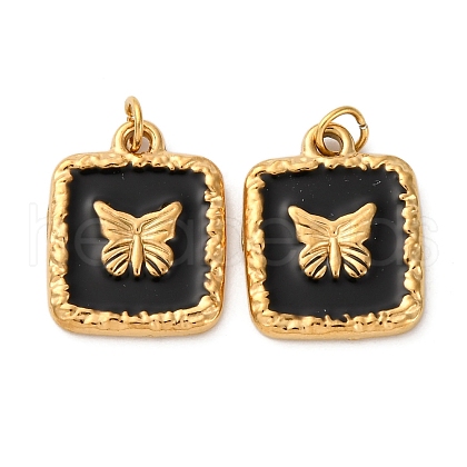 304 Stainless Steel Enamel Pendants STAS-U061-37G-A02-1