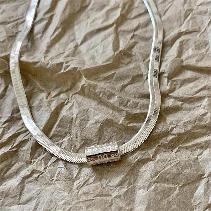 Faceted Column Brass Pendant Necklaces FS-WG804A2-01-1