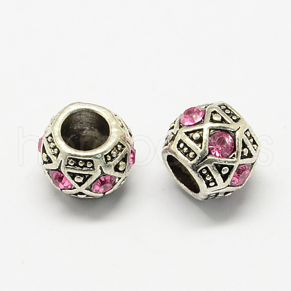 Alloy Rhinestone European Beads MPDL-R036-05C-1